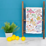 Mushroom & Gnome Garden Tea Towel – Woodland Decor – Avery's Home