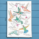 Hummingbirds of North America Tea Towel – Birdwatcher Gift – Avery's Home