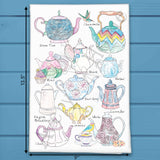 Blue Teapots Tea Towel – Classic Tea Room Decor – Avery's Home