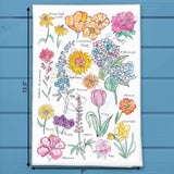 Summer Flower Tea Towel – Colorful Garden Gift – Avery's Home