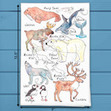 Arctic Wildlife Tea Towel – Northern Nature Decor – Avery's Home