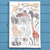 Zoo Animal Tea Towel – Safari Jungle Decor – Avery's Home