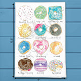 Donut Flavors Tea Towel – Sweet Kitchen Gift – Avery's Home