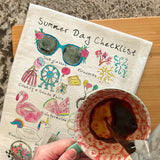 Summer Checklist Tea Towel – Bright Seasonal Decor – Avery's Home