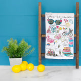 Summer Checklist Tea Towel – Bright Seasonal Decor – Avery's Home