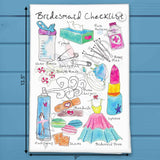 Bridesmaid Checklist Tea Towel – Wedding Party Gift – Avery's Home