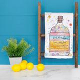 Gratitude in a Bottle Tea Towel – Thankful Gift – Avery's Home