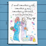 Something Old & New Tea Towel – Bridal Sentiment Decor – Avery's Home