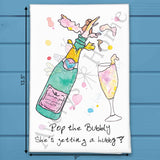 Pop the Bubbly Hubby Tea Towel – Engagement Celebration – Avery's Home