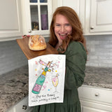 Pop the Bubbly Hubby Tea Towel – Engagement Celebration – Avery's Home