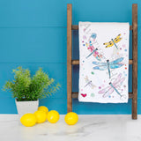 Dragonfly Garden Tea Towel – Nature-Inspired Decor – Avery's Home