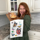 Rainbow Garden Butterflies Tea Towel – Colorful Decor – Avery's Home