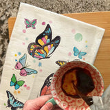 Rainbow Garden Butterflies Tea Towel – Colorful Decor – Avery's Home