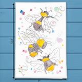 Garden Bees Tea Towel – Pollinator Decor Gift – Avery's Home