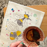 Garden Bees Tea Towel – Pollinator Decor Gift – Avery's Home