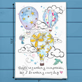Hot Air Balloon Tea Towel – Whimsical Custom Decor – Avery's Home