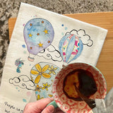 Hot Air Balloon Tea Towel – Whimsical Custom Decor – Avery's Home