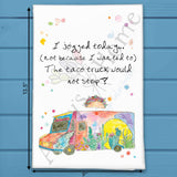 Taco Truck Workout Tea Towel – Fitness Foodie Humor – Avery's Home