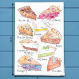 Favorite Pies Tea Towel – Sweet Dessert Decor – Avery's Home