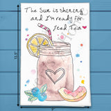 Iced Tea Weather Tea Towel – Summer Porch Decor – Avery's Home