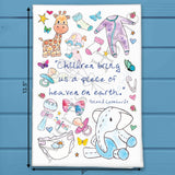 Children Are Heaven Tea Towel – Sentimental Quote Decor – Avery's Home