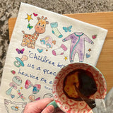 Children Are Heaven Tea Towel – Sentimental Quote Decor – Avery's Home