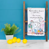 Accommodating Grandma Tea Towel – Playful Family Humor – Avery's Home