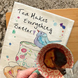 Tea, Cookies & Birds Tea Towel – Cozy Garden Vibe – Avery's Home