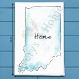 Indiana Home Tea Towel – Midwest State Pride Decor – Avery's Home