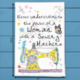 Strong Women Yarn Tea Towel – Fiber Arts Decor – Avery's Home