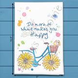 Dog on Bike Tea Towel – Whimsical Garden Ride – Avery's Home