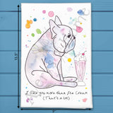 Love You More Than Ice Cream Tea Towel – Sweet Gift – Avery's Home