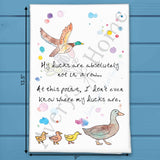 Ducks in a Row Tea Towel – Funny Life Humor – Avery's Home