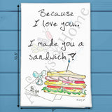 Sandwich Humor Tea Towel – Passive Aggressive Decor – Avery's Home