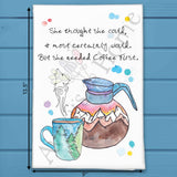 Coffee First Tea Towel – Mountain Morning Decor – Avery's Home