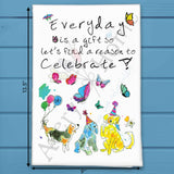 Celebrate With Dogs Tea Towel – Party Pup Decor – Avery's Home
