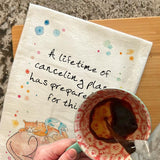 Canceled Plans Tea Towel – Introvert Animal Humor – Avery's Home