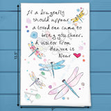 Dragonfly Loved One Tea Towel – Memorial Garden Decor – Avery's Home