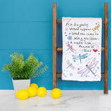 Dragonfly Loved One Tea Towel – Memorial Garden Decor – Avery's Home