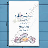 Chowdah Tea Towel – New England Seafood Humor – Avery's Home