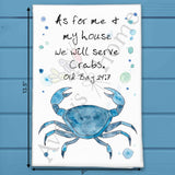 Serve Crabs Tea Towel – Coastal Humor Decor – Avery's Home