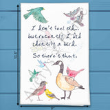 Birds Aging Quote Tea Towel – Funny Birthday Gift – Avery's Home
