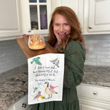 Birds Aging Quote Tea Towel – Funny Birthday Gift – Avery's Home