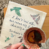 Birds Aging Quote Tea Towel – Funny Birthday Gift – Avery's Home
