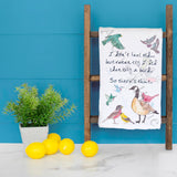 Birds Aging Quote Tea Towel – Funny Birthday Gift – Avery's Home