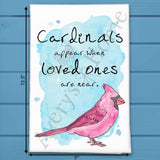 Cardinal Loved One Tea Towel – Sentimental Bird Decor – Avery's Home
