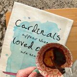 Cardinal Loved One Tea Towel – Sentimental Bird Decor – Avery's Home