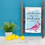 Cardinal Loved One Tea Towel – Sentimental Bird Decor – Avery's Home