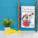 Happy Place Kitchen Tea Towel – Cozy Cooking Decor – Avery's Home