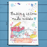 Love Is Baked Tea Towel – Sentimental Kitchen Decor – Avery's Home